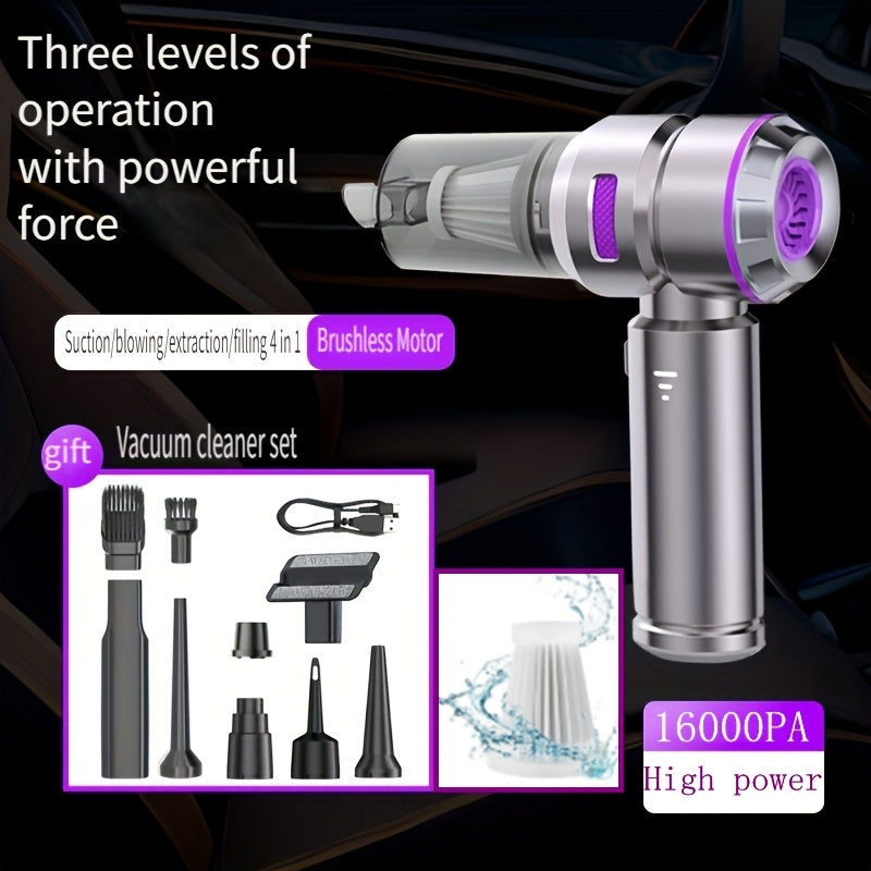 Aspiradora portátil para coche inalámbrica de mano recolectora de polvo 16000PA para múltiples superficies