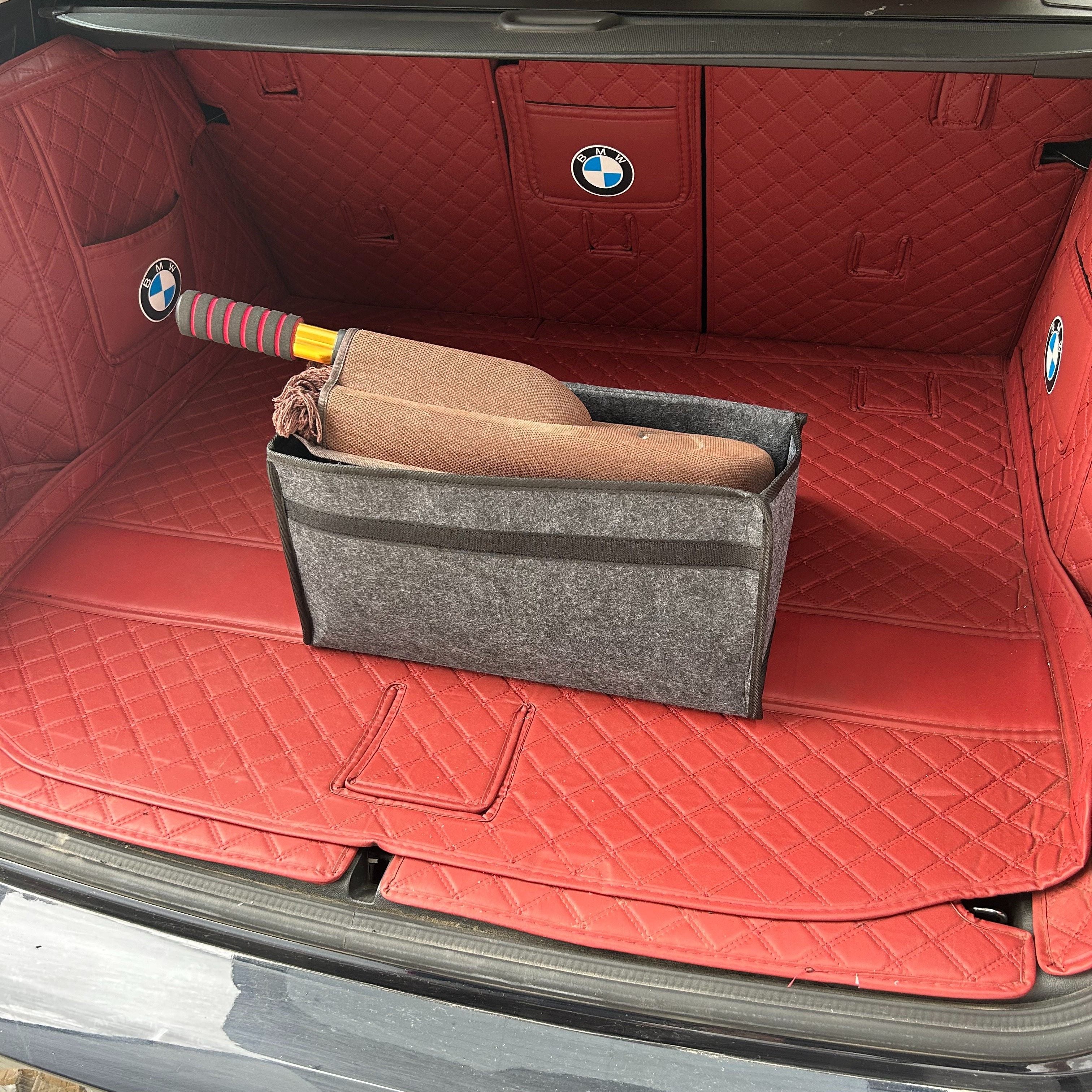 Portable Felt Car Storage Box Foldable Trunk Organizer Lightweight Car Interior Container