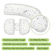 Pregnancy Pillow U-Shaped Waist Support for Side Sleeping Abdominal Comfort