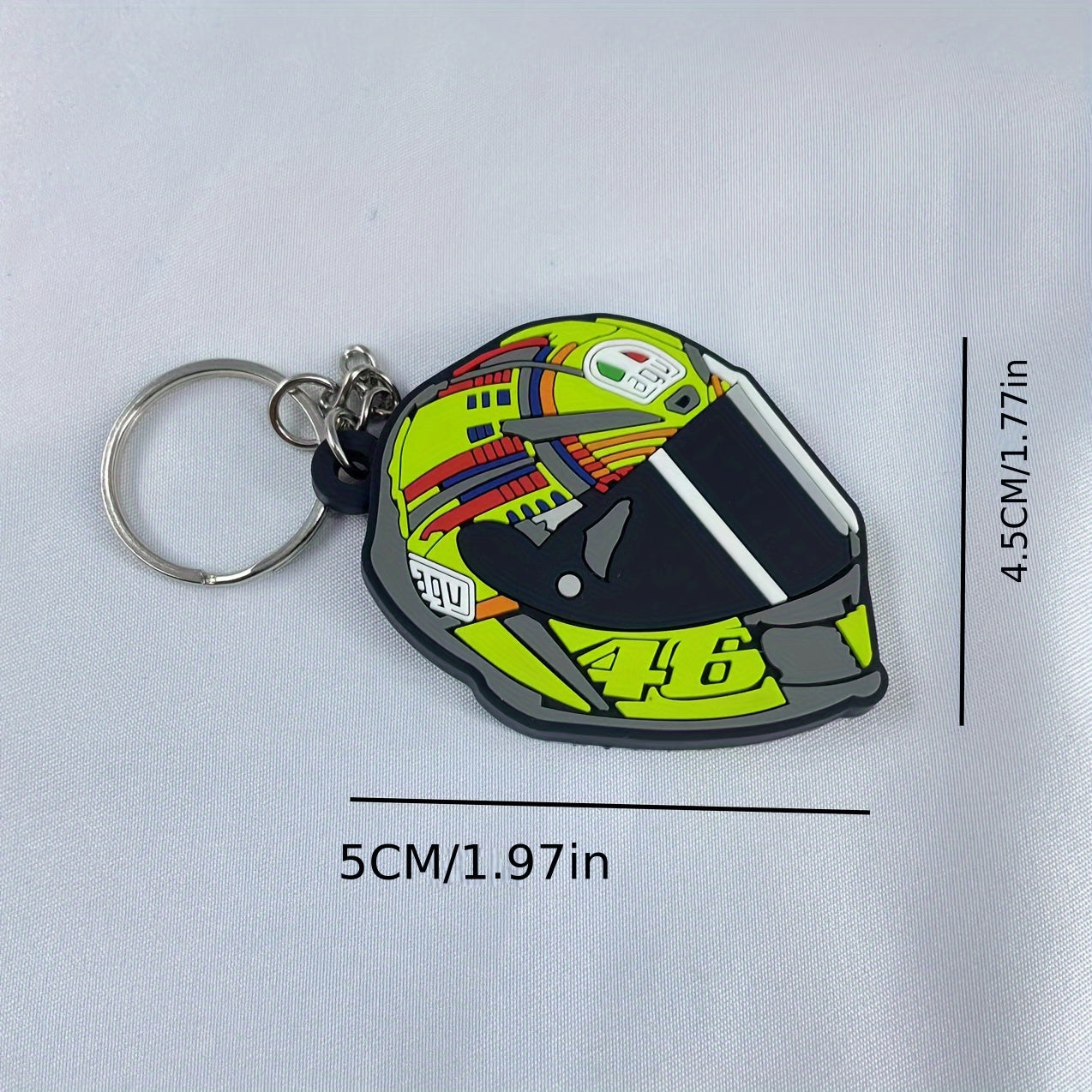 Durable Rubber PVC Motorcycle Racer Keychain for Men Gift Christmas Birthday