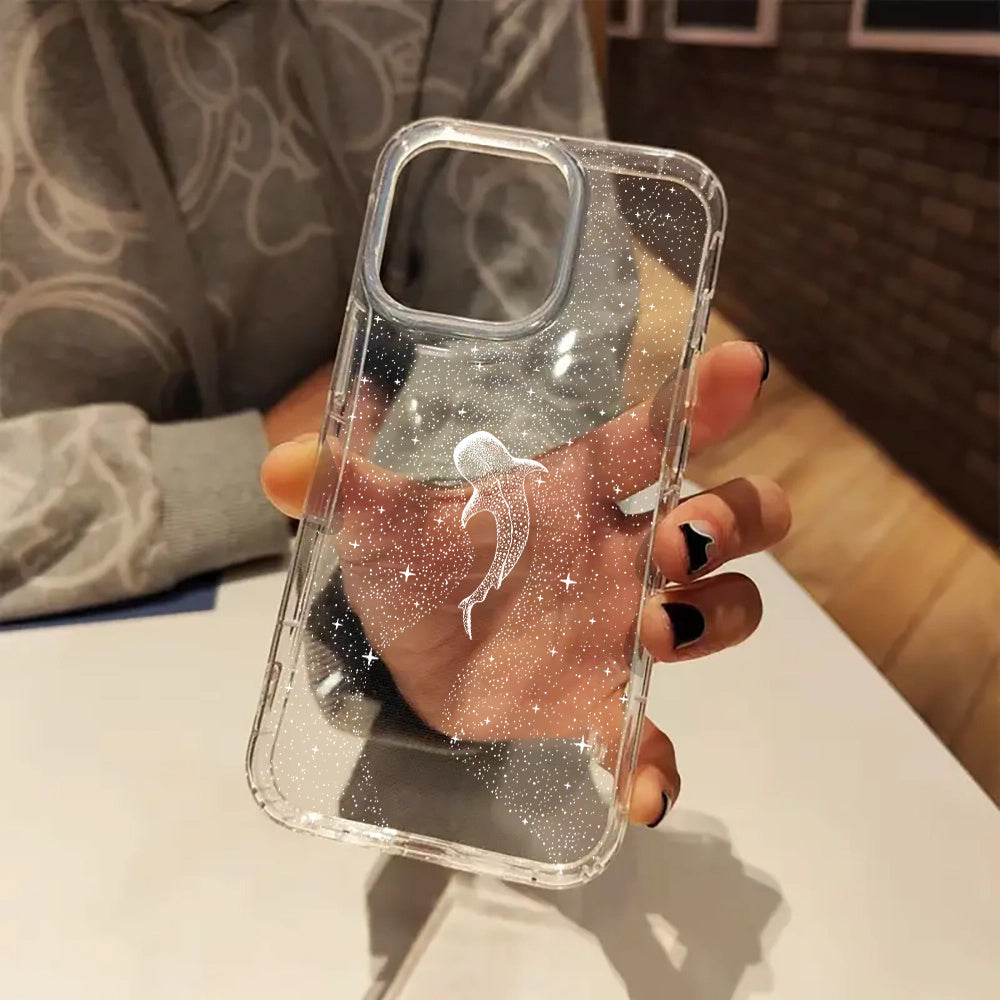 Navy Art Aesthetic Transparent TPU Phone Case for iPhone 11 12 13 14 15 Pro Max XR