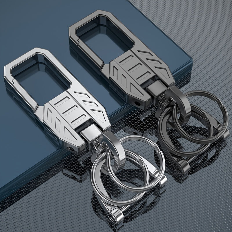 Metal Keychain for Men, Polished Pendant, Gift Ready, Durable Accessory