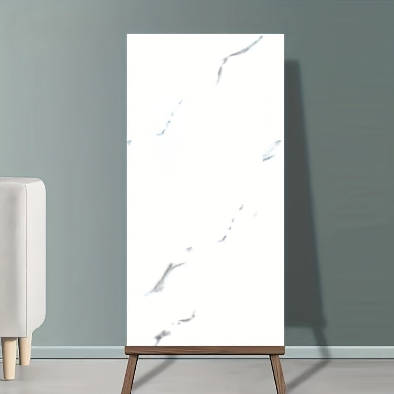 3D Marble Look Self-Adhesive PVC Wall Tiles Glossy Finish Bohemian Style for Home Decor