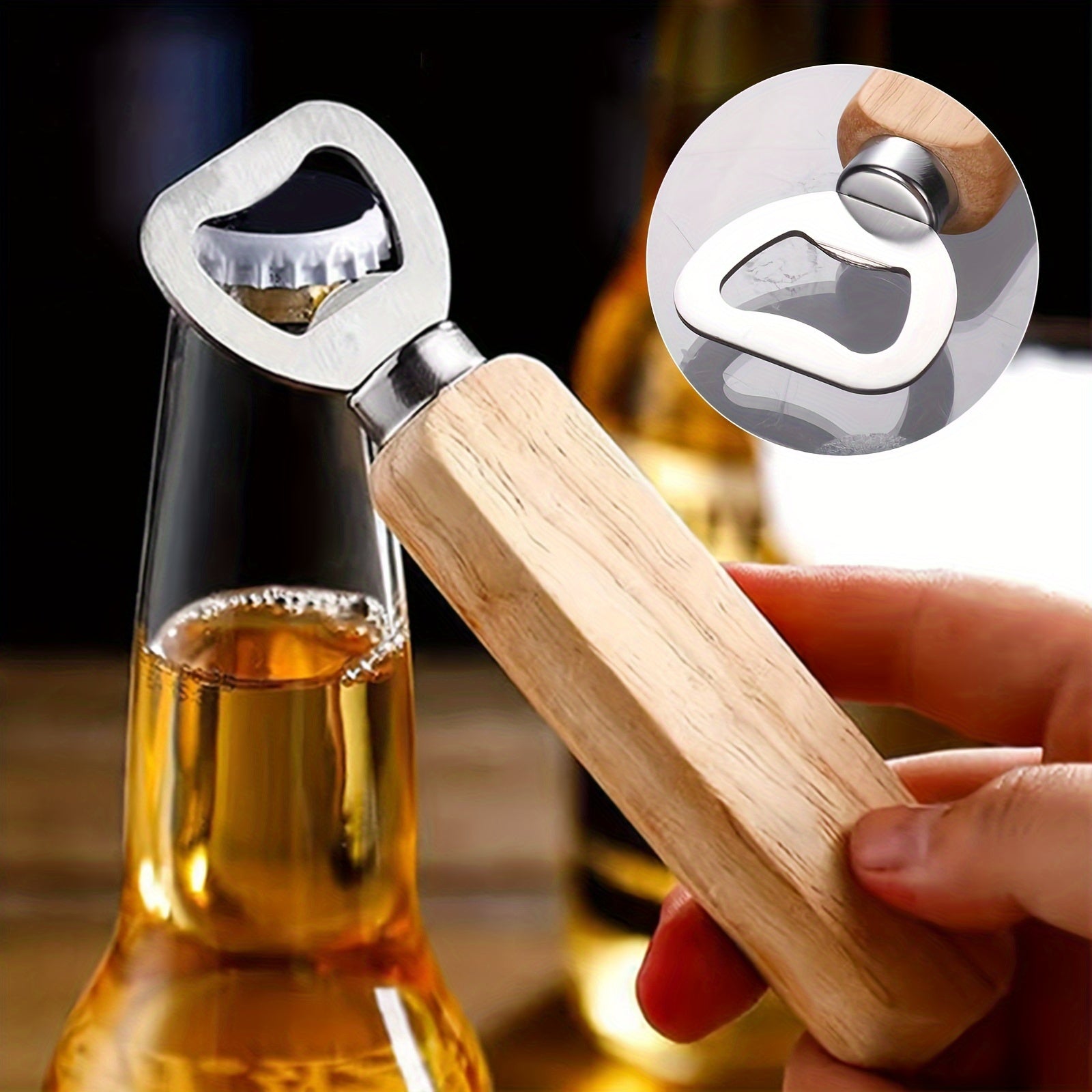 Personalized Wooden Bottle Opener for Holidays and Occasions Gift for Men