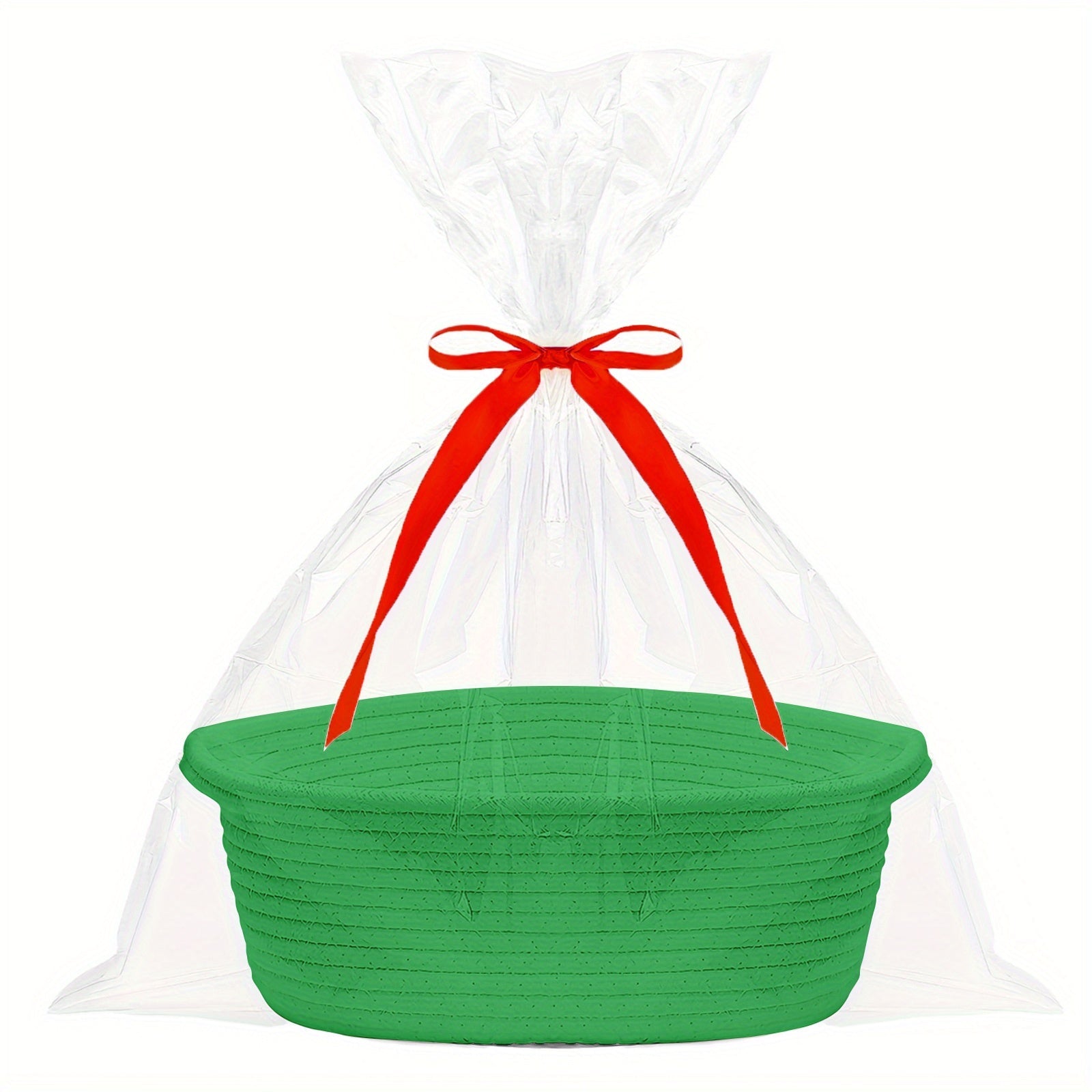 Personalized Cotton Gift Basket with Custom Embroidery, Handle, 30.48cm x 20.32cm