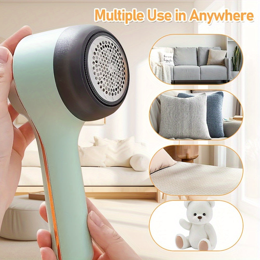 Kiyim va mebel uchun elektr soch to'plarini olib tashlovchi, USB orqali zaryadlanadigan va portativ