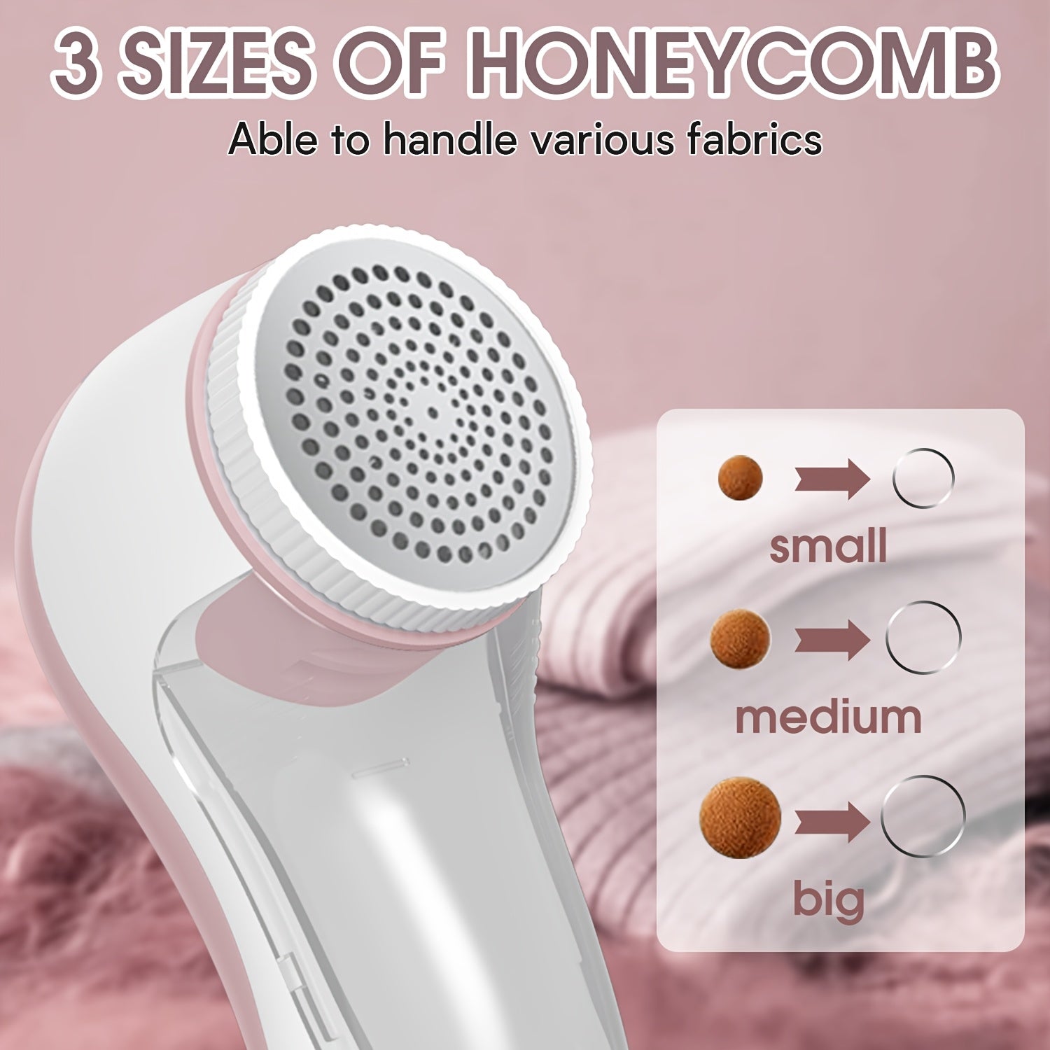 2-in-1 Fabric Shaver with Built-In Lint Roller USB Rechargeable for Clothes Furniture Carpet