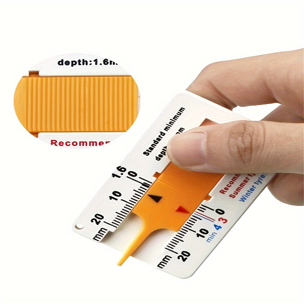 Universal Car Tire Tread Depth Gauge Plastic Tread Measure Tool 0-20mm