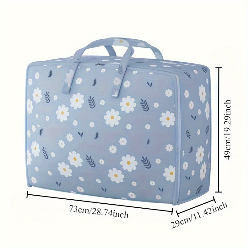 Sayqallashmagan gul dizayni bilan sayohat va uy tashkiloti uchun Daisy kiyimlarini saqlash sumkasi