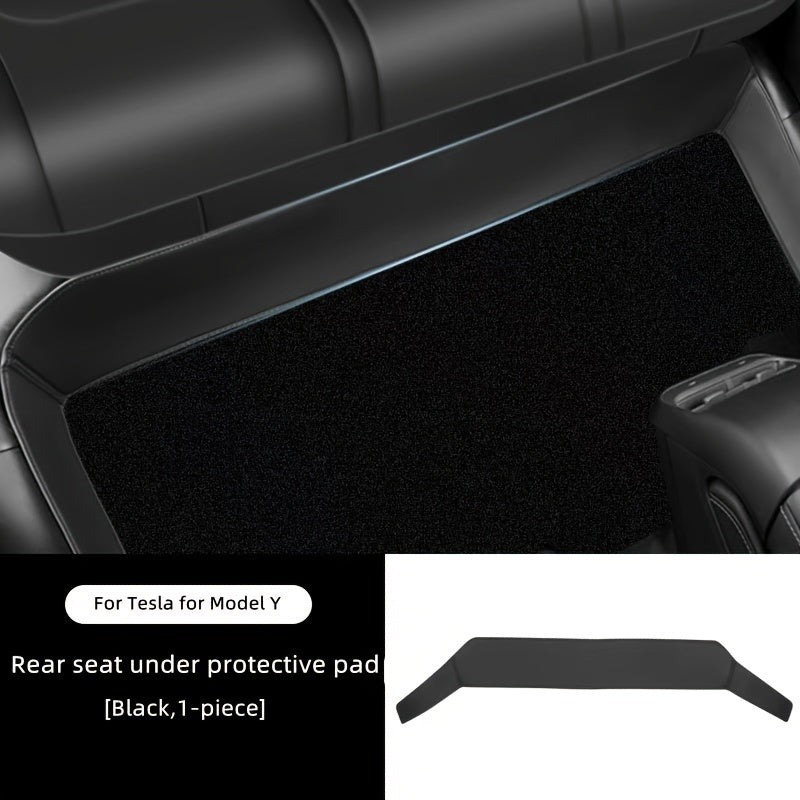 Rear Seat Cushion Protector and Kick Pad PU Leather for Model 3 and Y