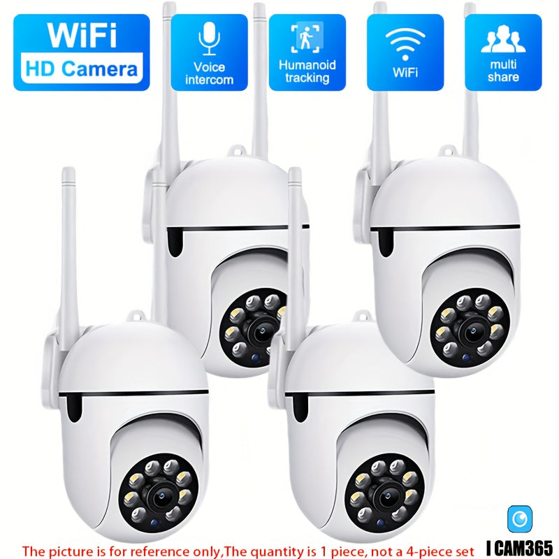 1080P Wireless Security Camera with AI Motion Detection Two-Way Audio Color Night Vision USB Powered Wall Mount