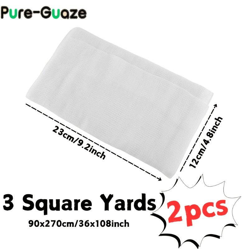 Oq pishiq mato to'plami, 2 dona, ovqat uchun xavfsiz muslin, pishirish va pishirish uchun