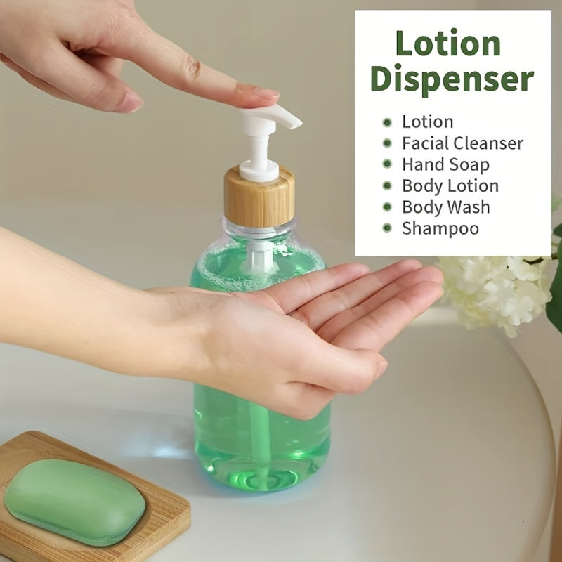 Juego de 4 accesorios de baño de bambú para organizar y decorar