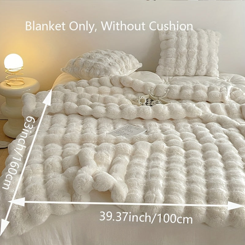 Soft Plush Solid Color Blanket for Couch Bed Travel and Camping