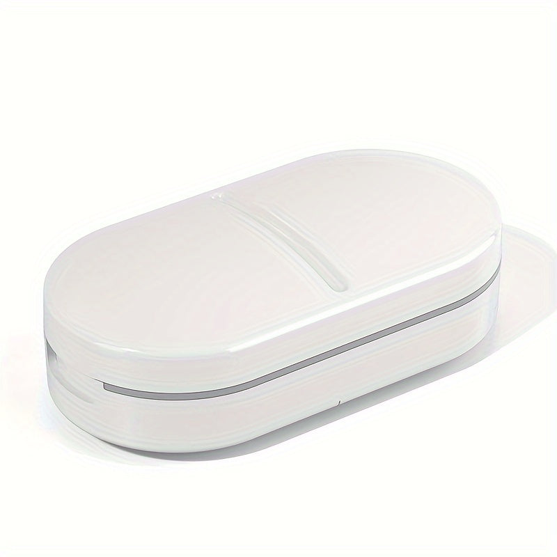 Portable Mini Pill Cutter and Storage Box with Dust Separator