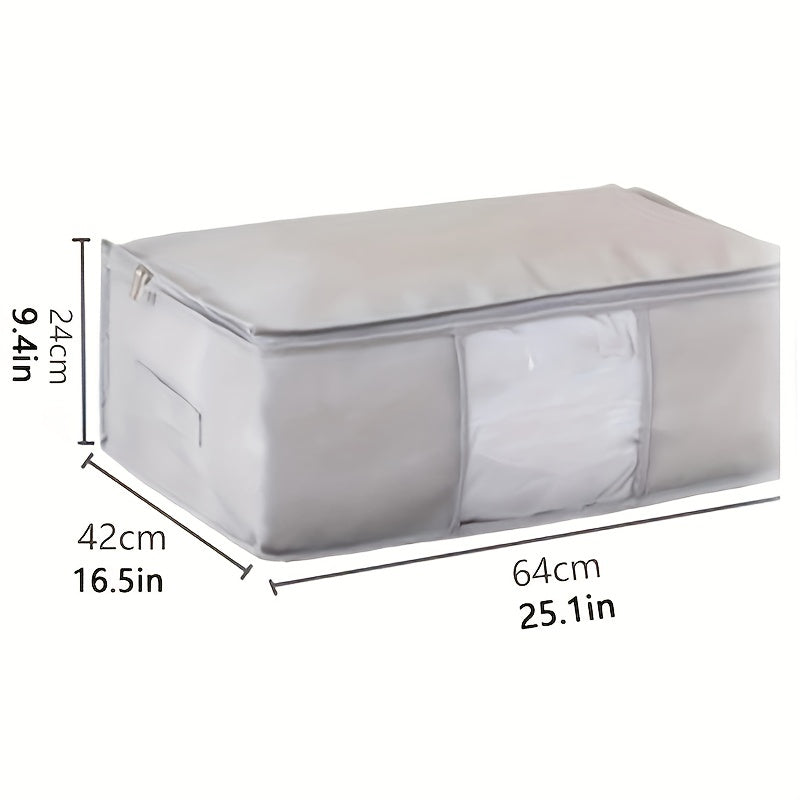 Kiyimlar va yostiq uchun katta suv o'tkazmaydigan saqlash sumkasi, yotoqxona, uy uchun zipli tashkilotchi