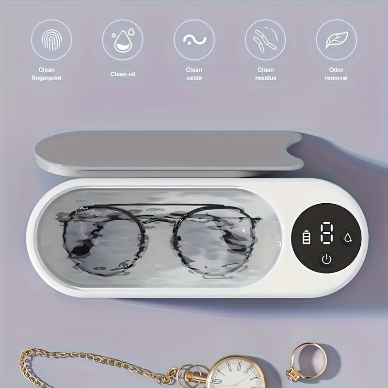Portable Jewelry and Eyeglass Cleaner Wireless USB Rechargeable Deep Clean Compact