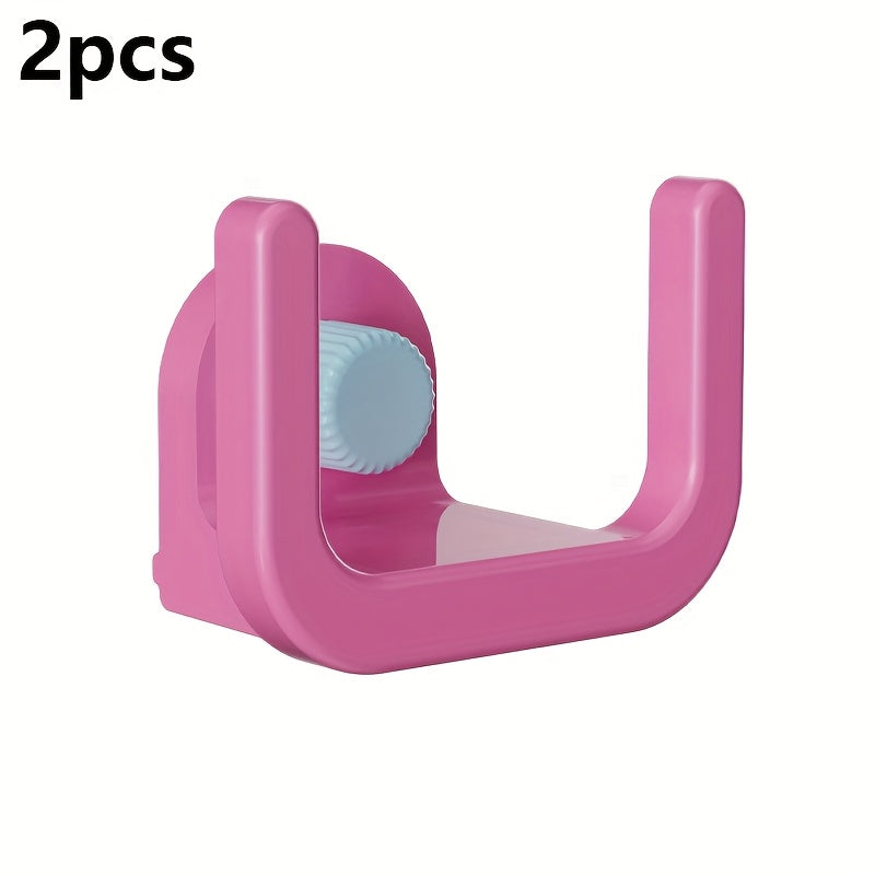 Стеллаж для тапочек в стиле дофамина, состоит из двух частей с присосками для легкой установки. Удобный дизайн также выполняет функции стеллажа для обуви, полки для туалета и настенного кронштейна без необходимости сверления отверстий.