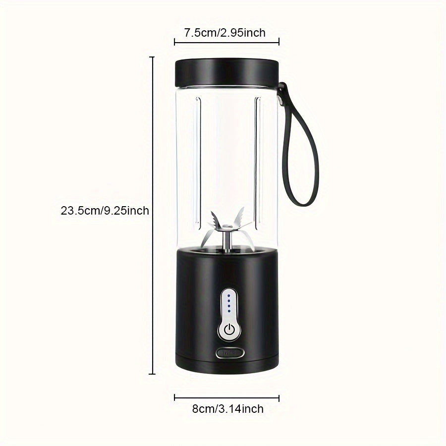Portable Personal Juicer Cup 0.5L-1L USB Rechargeable with Detachable Tritan Cup and 6 Blades