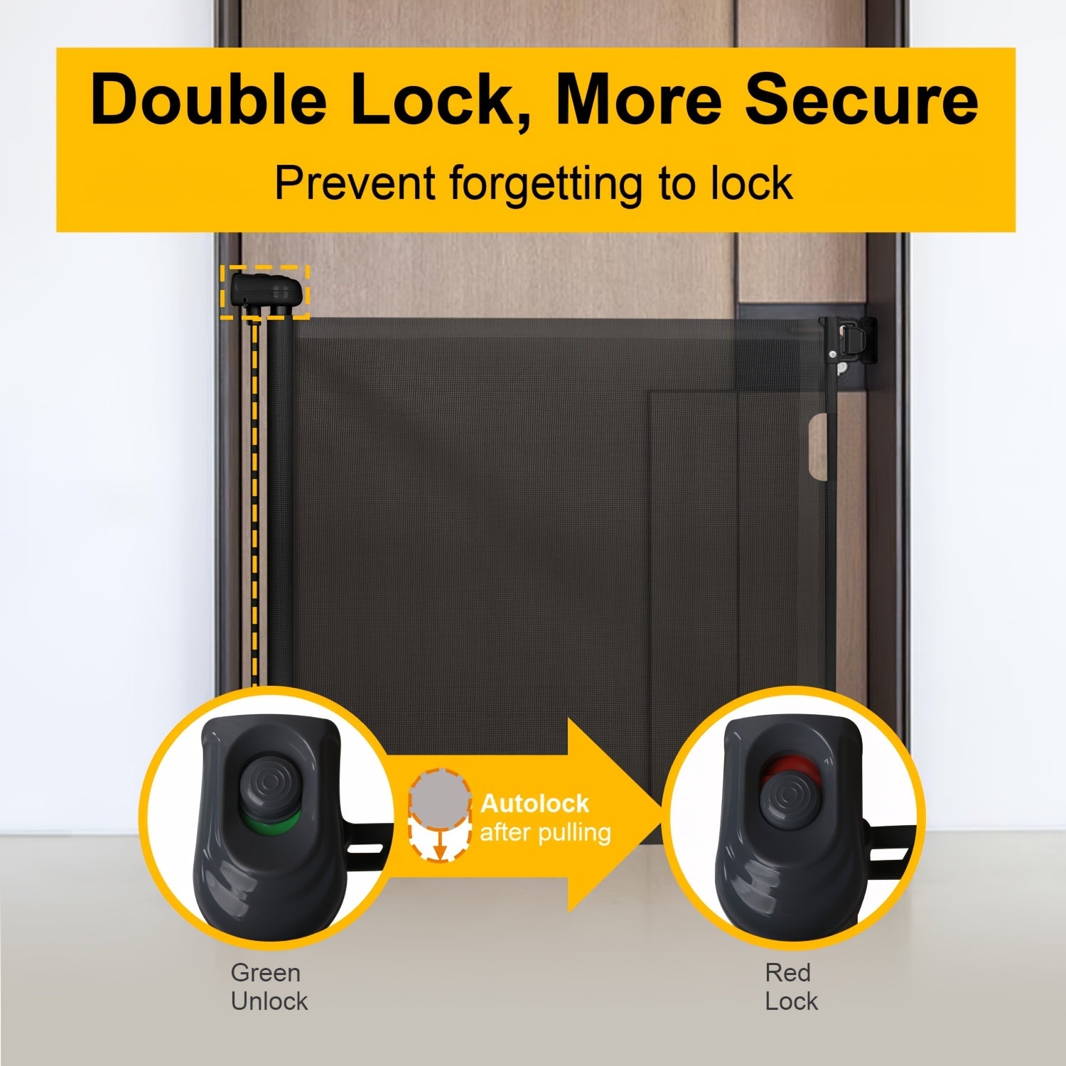 Indoor Mesh Pet Gate for Doorways Stairs Hallways PVC Plastic Safety Barrier