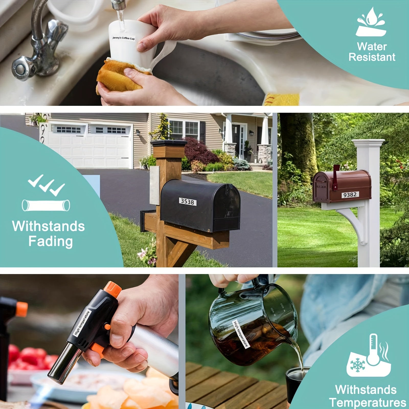 Laminated Label Tape 1.19cm x 7.99m for Label Makers, Clear Text, Easy Peel