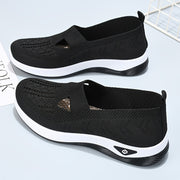 Ladies Hollow Breathable Sports Shoes Casual Lightweight Flat Walking Shoes