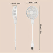 Portable USB Mini Fan for Travel Camping Outdoor and Desktop Use Quiet Compact ABS