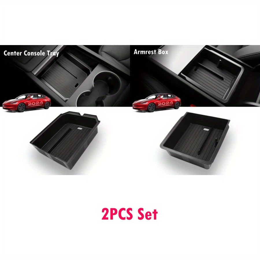 Car Interior Organizer Tray Silicone for Tesla Model Y and Model 3 Highland