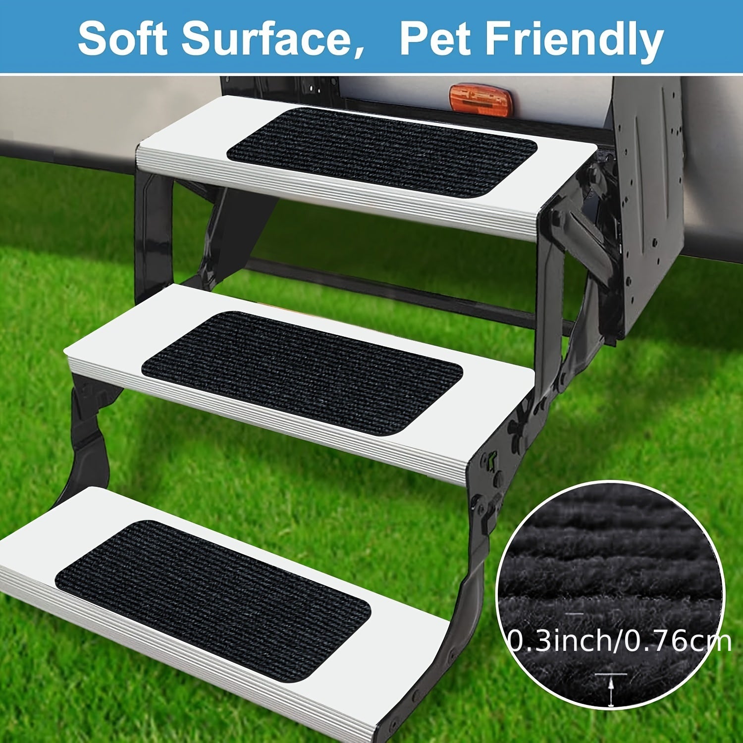 3-комплект легких нескользящих покрытий для ступенек из полиэстера для автодома и кемпера