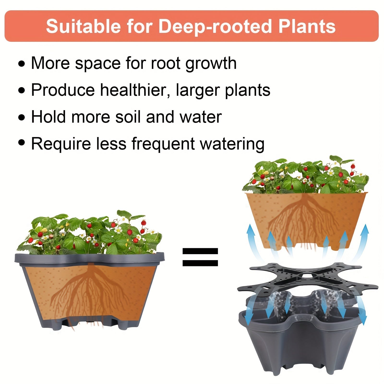 4-Tier Vertical Planter Set with Rolling Plant Caddy Indoor Outdoor Garden Tower