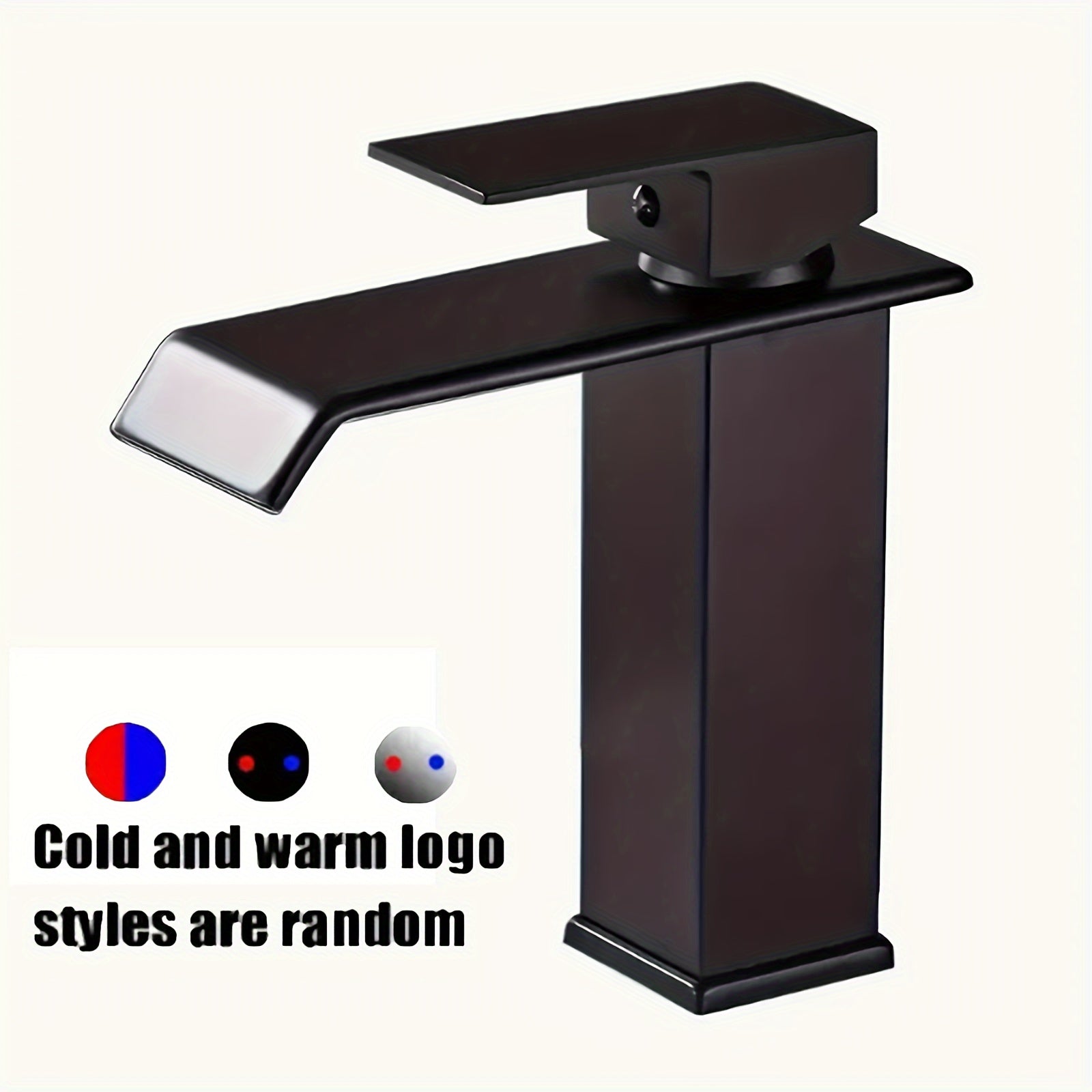 Stainless Steel Bathroom Faucet Single Hole Modern Deck Mount Waterfall Design