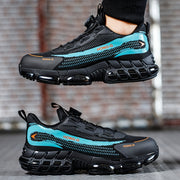 Women's Breathable Mesh Safety Sneakers Steel Toe Anti-Smash Stab Black Turquoise