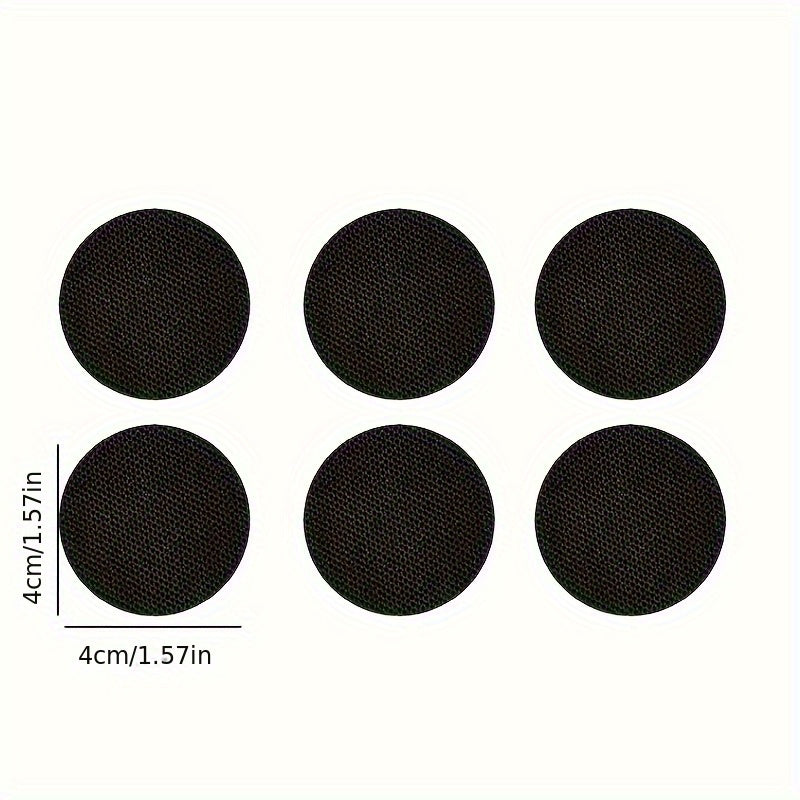 6-Pack Self-Adhesive Sneakers Patches Durable Polyester Casual Solid Color Shoe Heel Repair