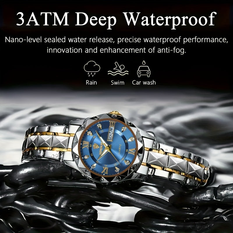 Women's Casual Luxury Quartz Watch with Leather Strap