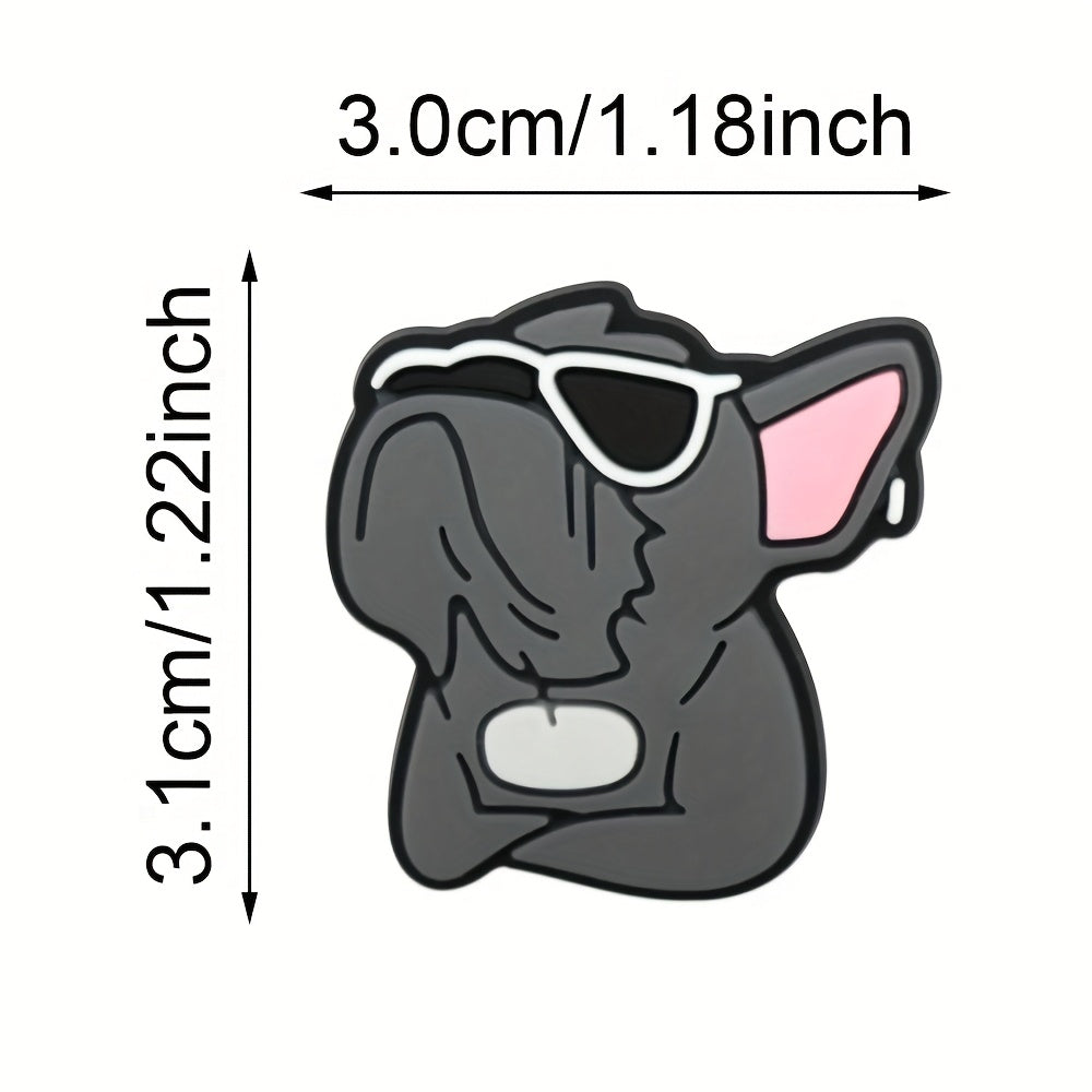 Pet Dog Shoe Charms Sets 11/25pcs Plastic French Bulldog Sandal Decorations