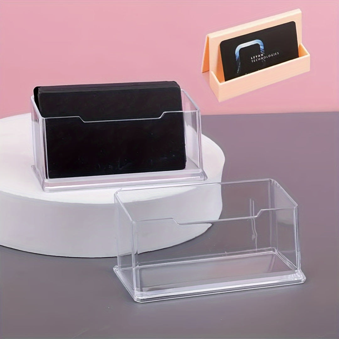 Plastic Business Card Holder Clear PC Material for Office and Exhibition Use