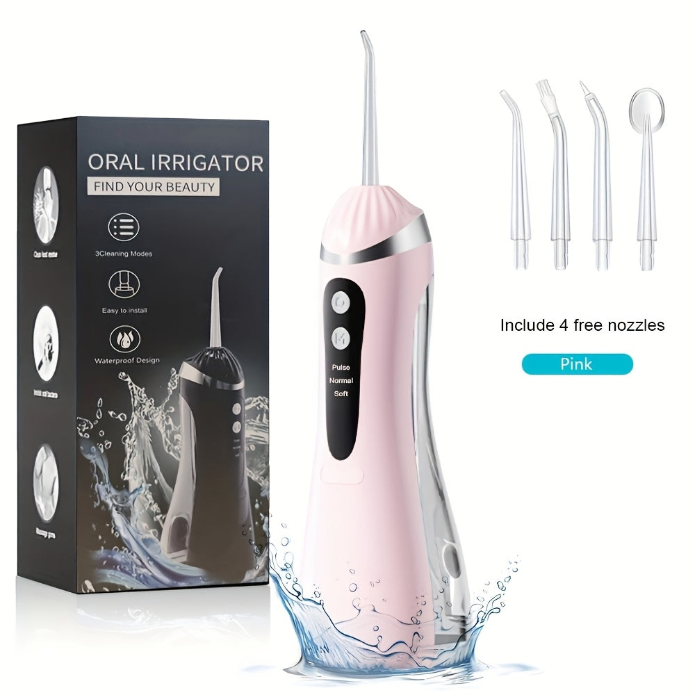 Портативный водяной ирригатор для зубов, перезаряжаемый, 200 мл, для путешествий, очиститель зубов и десен