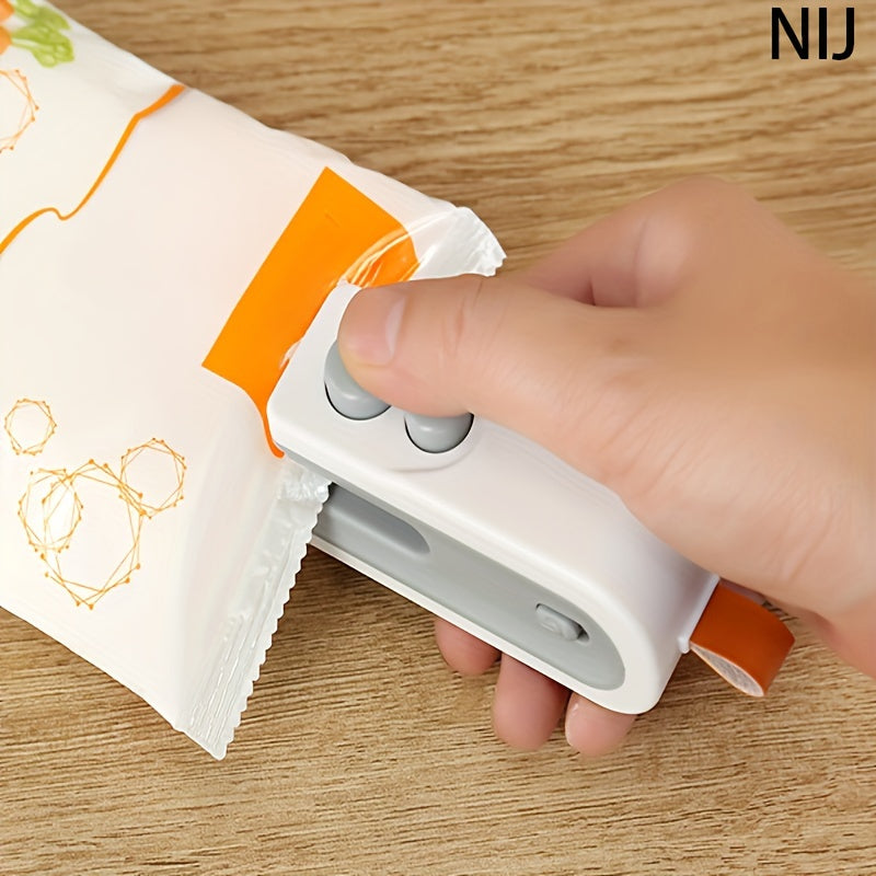 Ультразвуковой вакуумный запайщик NIJ для небольшого домашнего использования, ручной метод запайки мини-упаковок для закусок, портативный термозапайщик для сохранения продуктов.