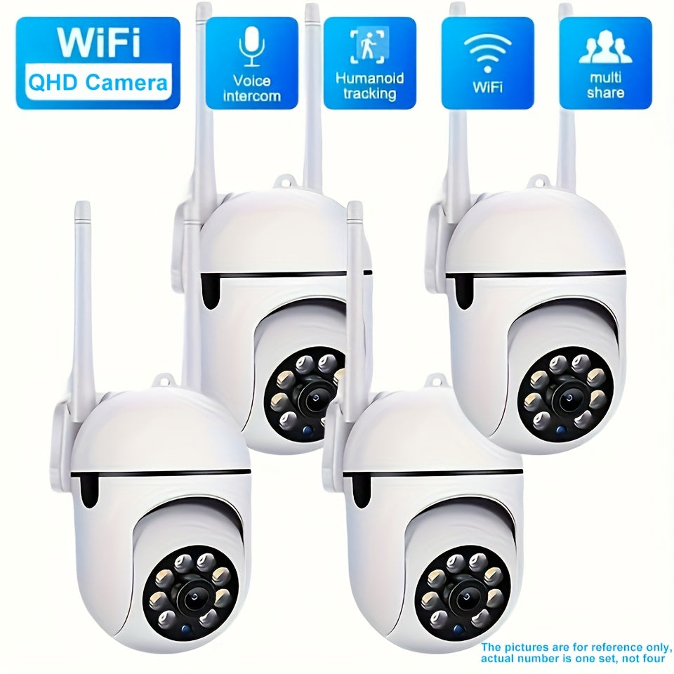 Wireless Security Camera 1440P HD Night Vision Two-Way Audio Motion Alerts Gimbal USB Powered