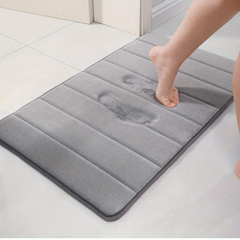 Yumshoq Flanelli Chiziqli Kirish Eskiyasi - Sirpanmaydigan, Singdiruvchi, Tozalash Oson - Yashash Xonasi, Hammom, Oshxona Uchun Ideal - 3 Ta Rang Variantida Mavjud