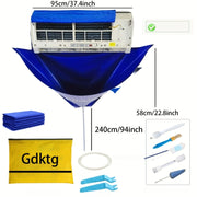 Air Conditioner Cleaning Kit 11 Pieces Reusable Water Bag Brushes for Wall-Mounted ACs