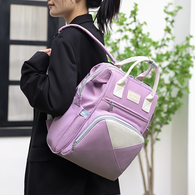 Bolso de doble hombro con compartimento aislado de gran capacidad para madres, mochila de viaje