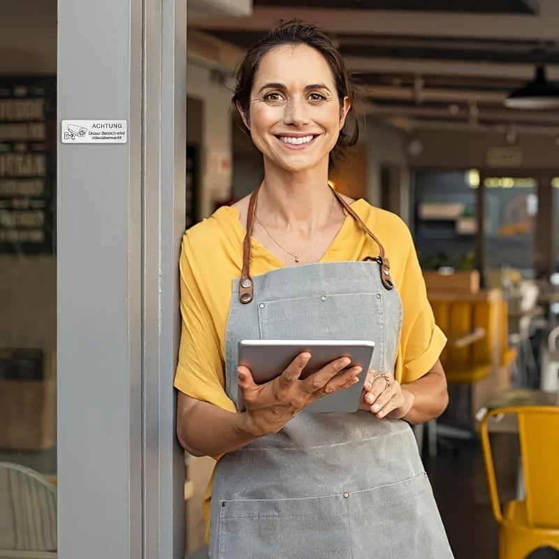 Алюминисовая видеонаблюдательная табличка для стены, самоклеящаяся, водонепроницаемая, УФ-защита, устойчивая к ржавчине