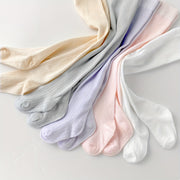 Girls' Floral and Solid Breathable Leggings Pack for Spring and Summer