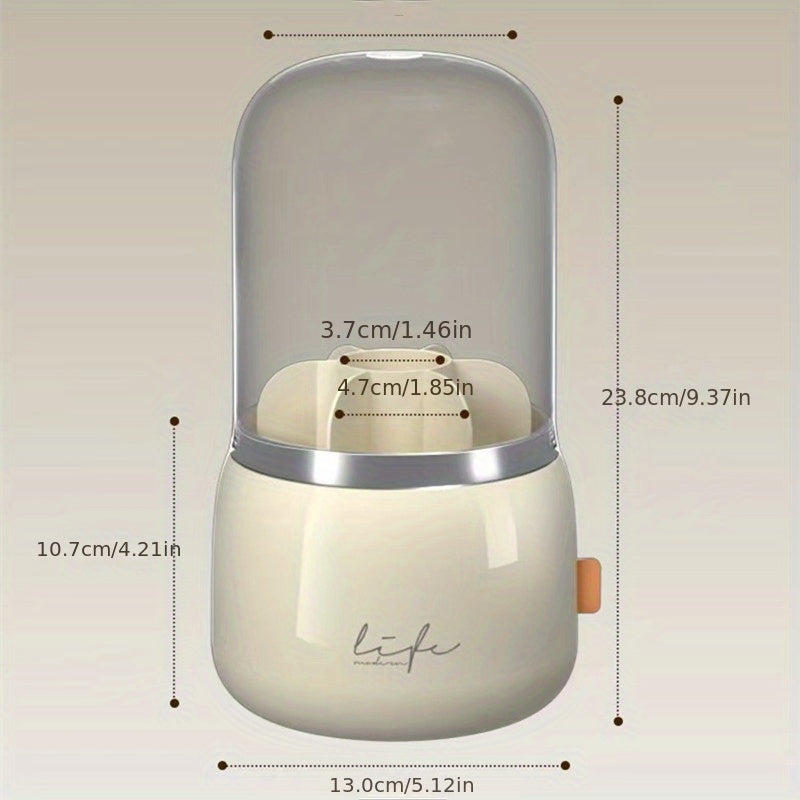 Прозрачная вращающаяся на 360° коробка-органайзер для косметических кистей для туалетного столика