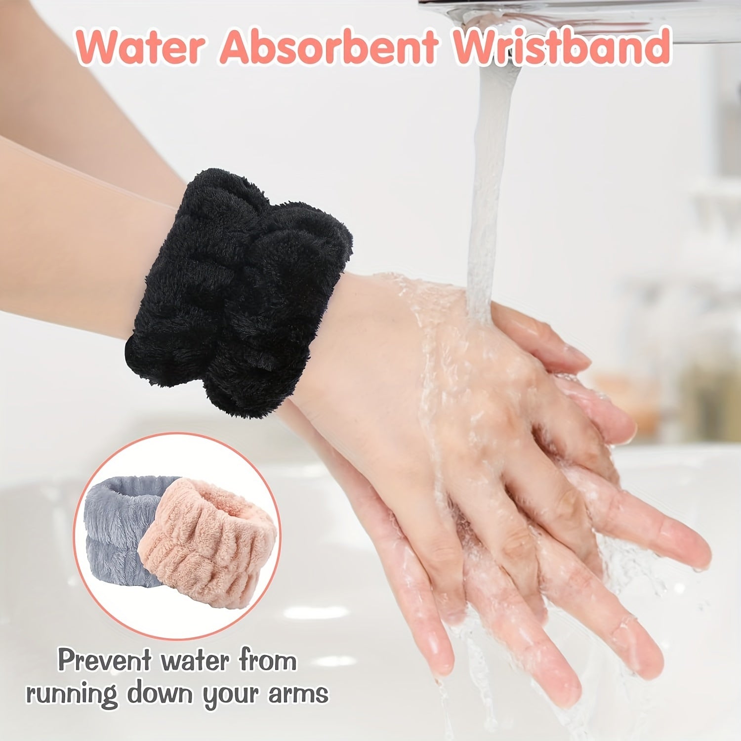 Set of 8 Women's Velvet Headbands and Clips with Flower and Frosted Plastic Grab Clips