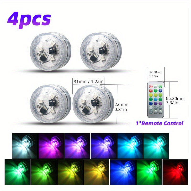 Wireless RGB LED Car Interior Ambient Light with Remote Control