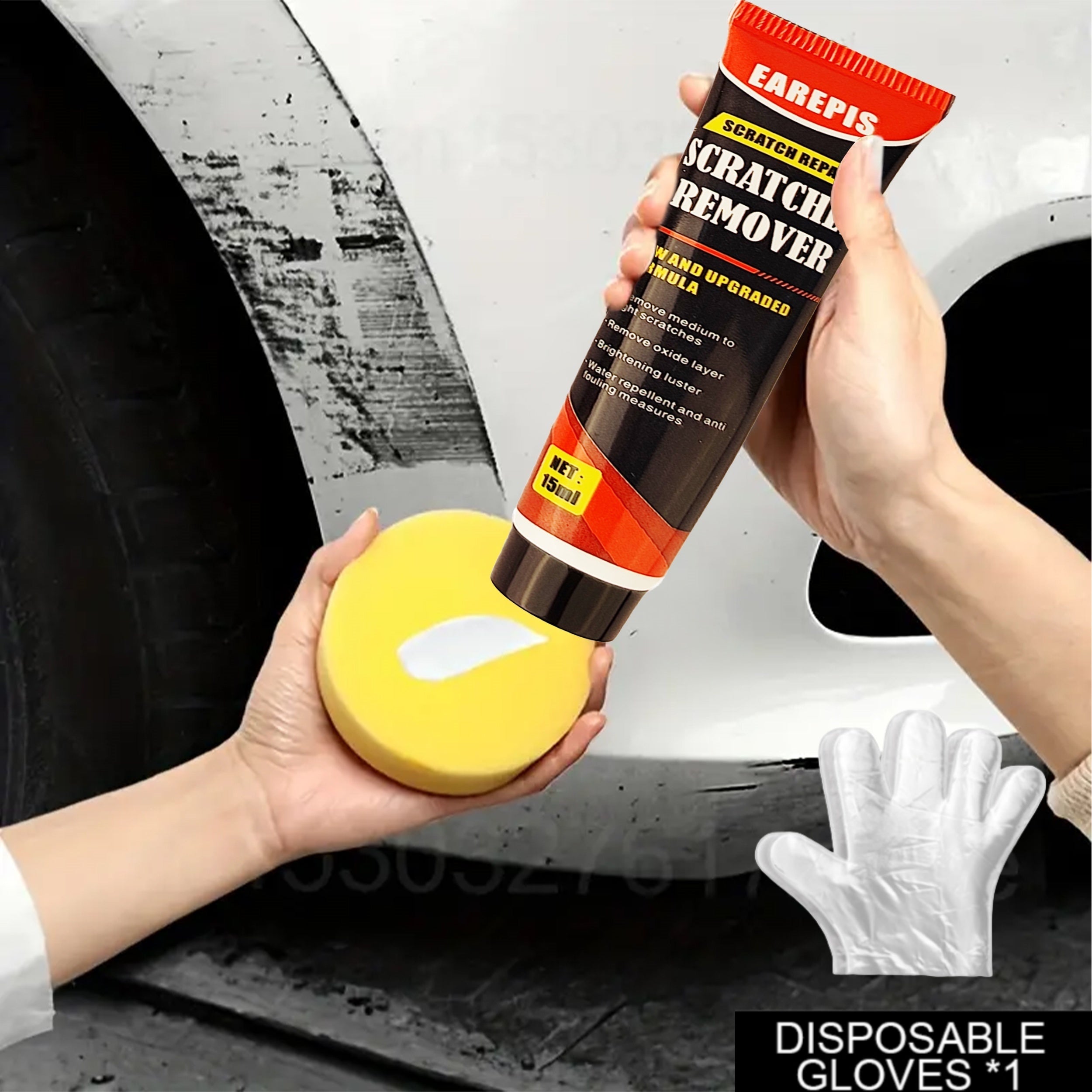 Car Scratch Repair Kit with Wax for Polishing and Restoring Shine
