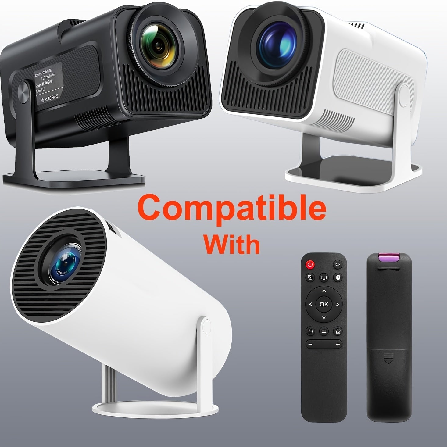 Mini proyektor uchun almashtirish masofadan boshqarish pulti, HY300, HY300PRO, HY320mini, HY320 Mini Proyektor bilan mos keladi.