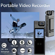 Portable Sports Action Camera 1080P HD Night Vision 180° Rotatable Lens